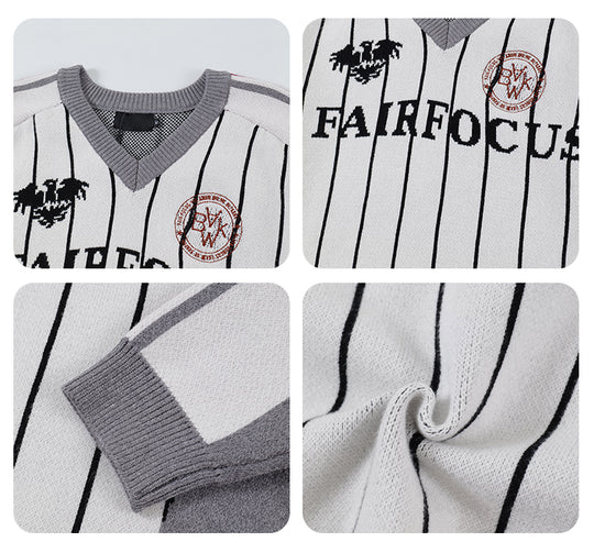 F3F Select Soccer Club Design V-neck Knit Sweater | Face 3 Face