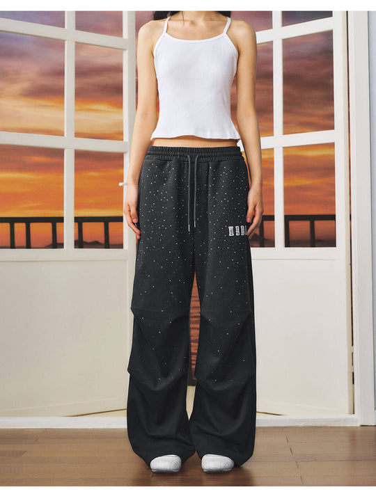 MEDM Starry Sky Rhinestone Baggy Sweatpants | Face 3 Face