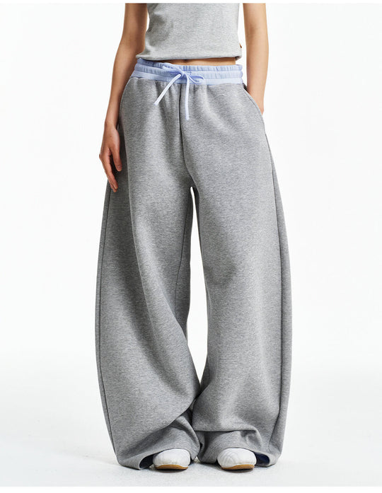 MEDM Color Block Waist Air Layered Baggy Sweatpants | Face 3 Face