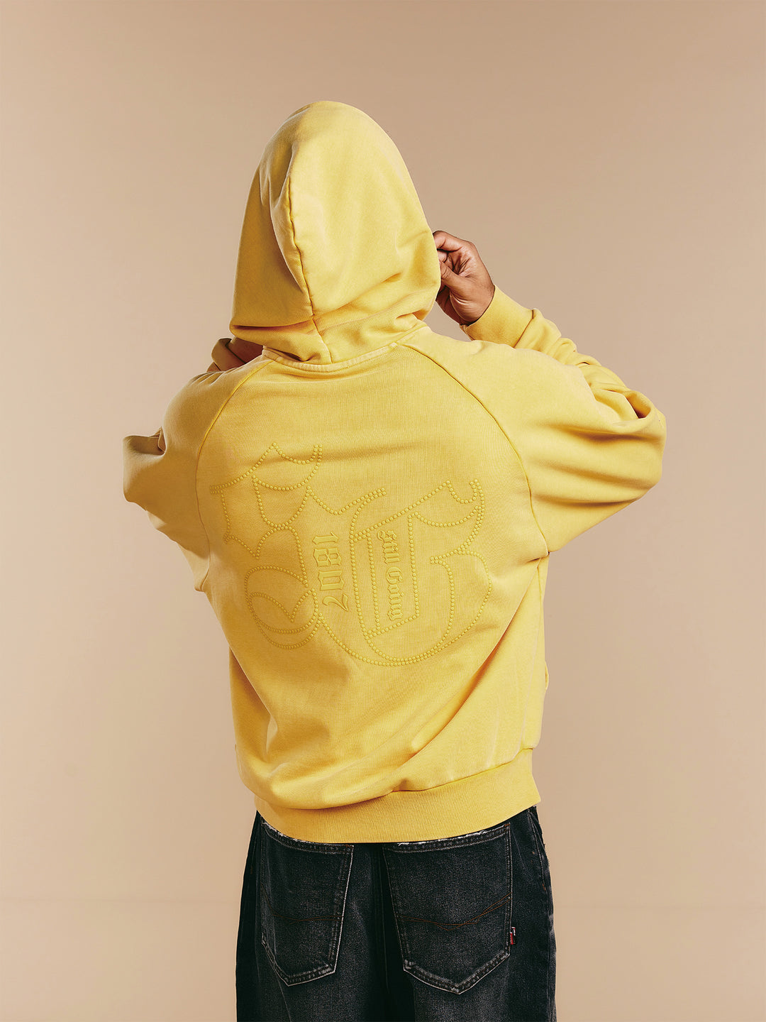 1807 Washed Fade Foam Print Hoodie | Face 3 Face