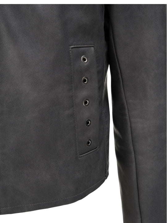 KARMANISTIC Racing Short Leather Jacket | Face 3 Face