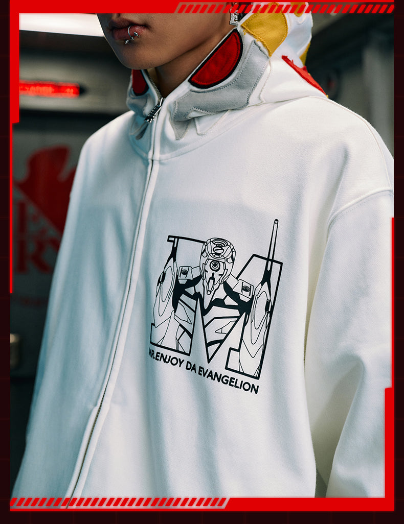 MEDM x EVA Unit-00, Unit-01, Unit-02 Mecha Design Zip-Up Hoodie | Face 3 Face