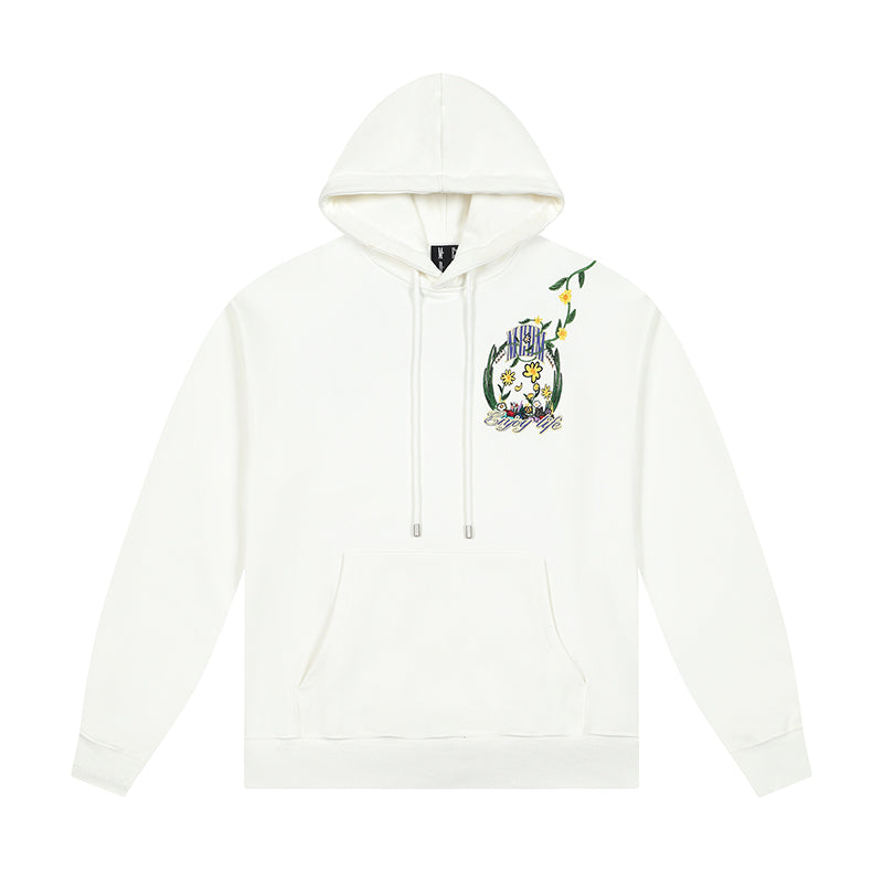 MEDM Embroidered Flowers Hoodie