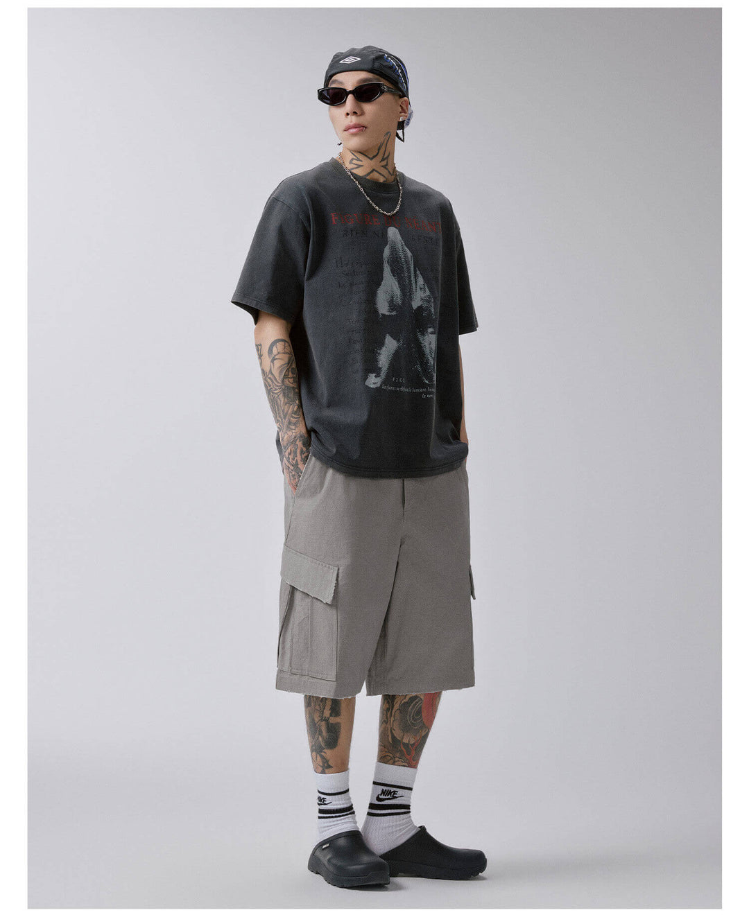 F2CE Vintage Graphic Washed Distressed Short Sleeve Tee | Face 3 Face