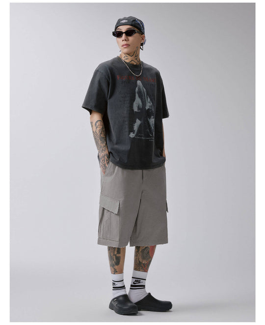F2CE Vintage Graphic Washed Distressed Short Sleeve Tee | Face 3 Face