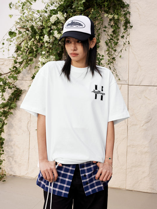 MEDM One Point 3D Fuzzy Embroidered Logo Tee | Face 3 Face