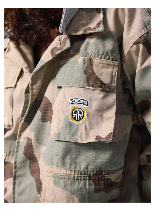 Remedy Camouflage Hooded Military BDU Jacket | Face 3 Face