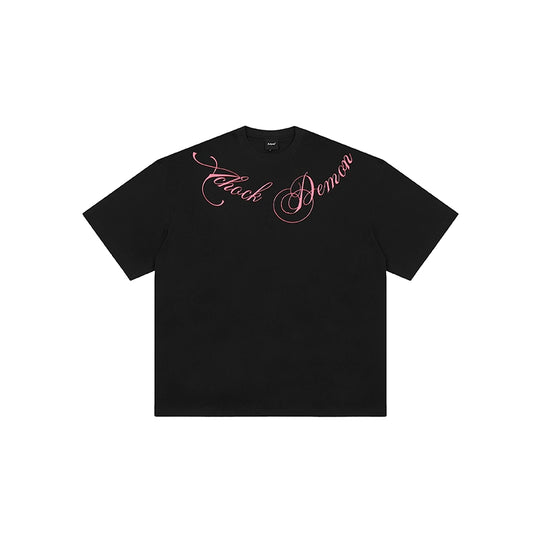 Achock Script Logo Print Tee | Face 3 Face