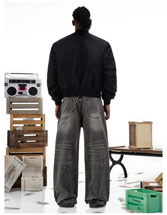 F3F Select Smoky Gray Washed Baggy Jeans | Face 3 Face