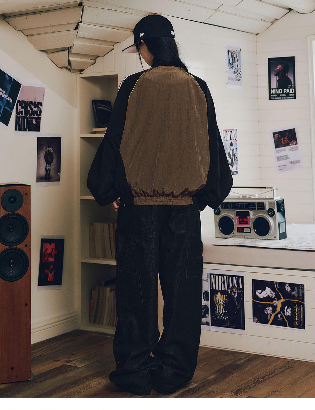 MEDM Leopard Print Color Block Track Jacket | Face 3 Face