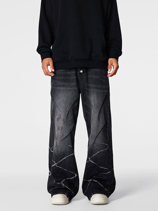 Achock Washed Wave Baggy Jeans | Face 3 Face