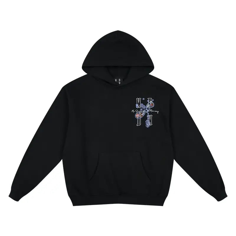 MEDM Ethnic Paisley Flower Embroidered Hoodie | Face 3 Face