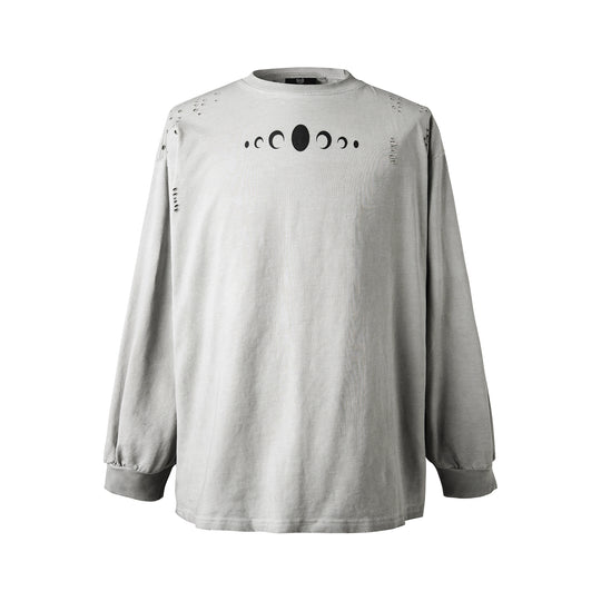 KARMANISTIC Standard Logo Washed Distressed Long Sleeve Tee | Face 3 Face