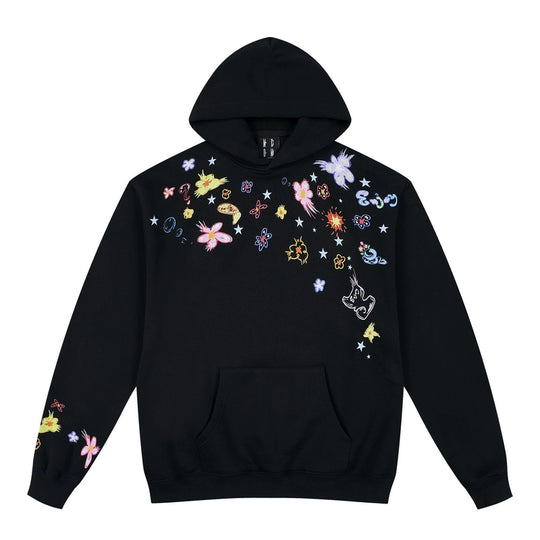 MEDM Graffiti Flower Print Hoodie | Face 3 Face
