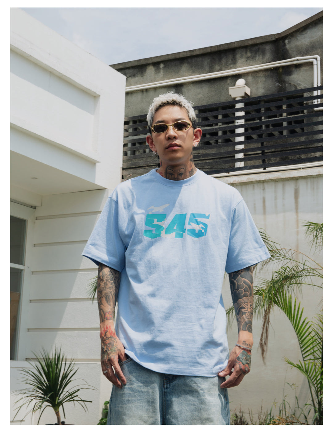 S45 Airplane Gradient Logo Tee | Face 3 Face