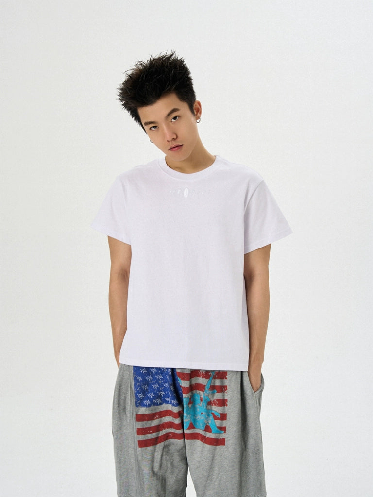 KARMANISTIC Standard Logo Embroidery Boxy Fit Tee | Face 3 Face