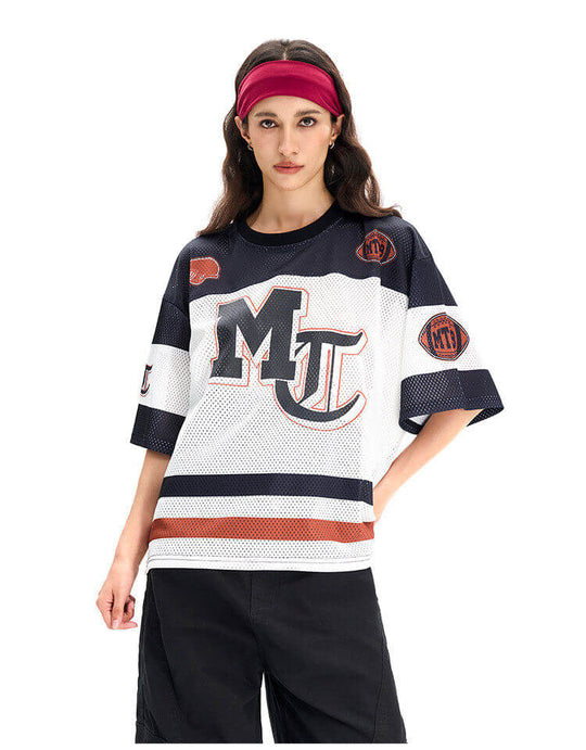 F3F Select Football Print Color Block Mesh Short Sleeve Jersey | Face 3 Face