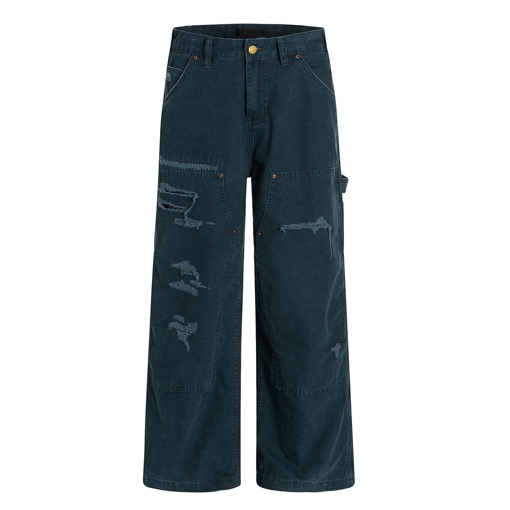 F3F Select Frayed Double Knee Work Painter Pants | Face 3 Face