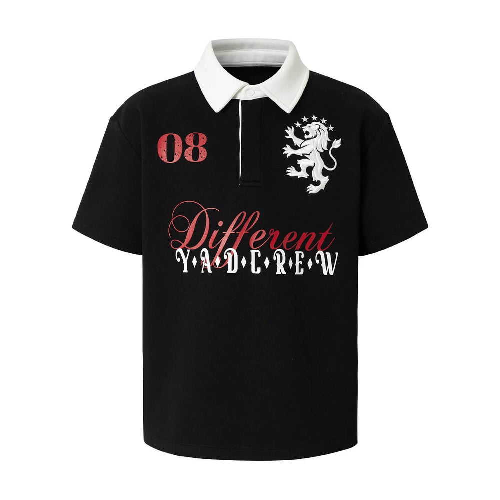 YADcrew Lion Crest Embroidered Polo Shirt | Face 3 Face
