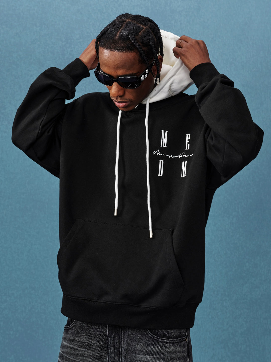 MEDM Layered Look Color Block Hoodie | Face 3 Face