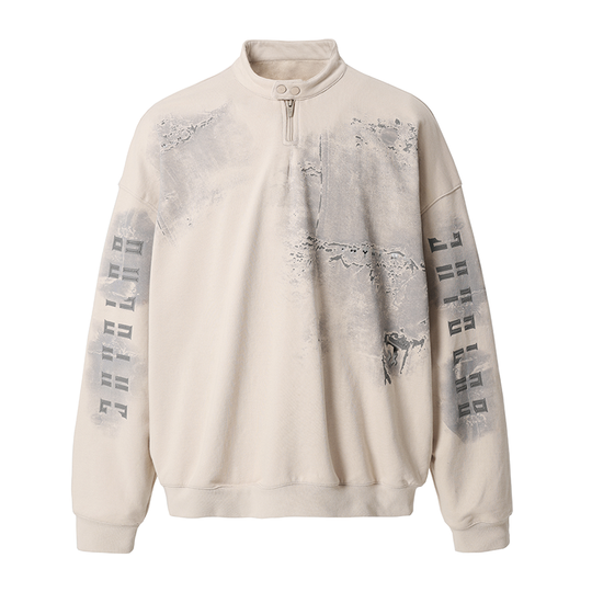 JHYQ Scrap Tech Printed Half Zip Sweatshirt