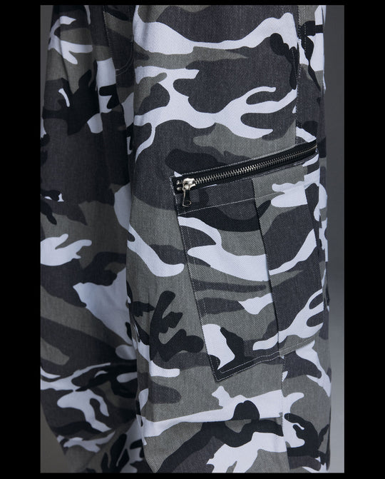 NOVACAM Snow Camouflage Baggy Work Cargo Pants | Face 3 Face