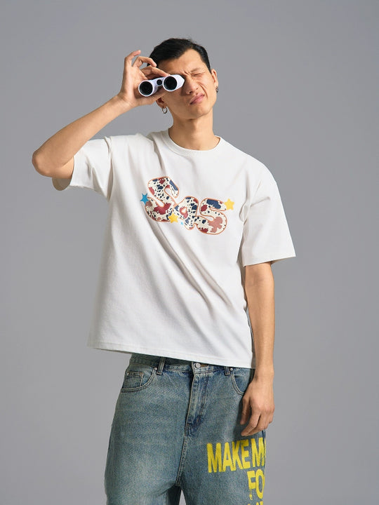 S45 Cow Print Basic Logo Tee | Face 3 Face
