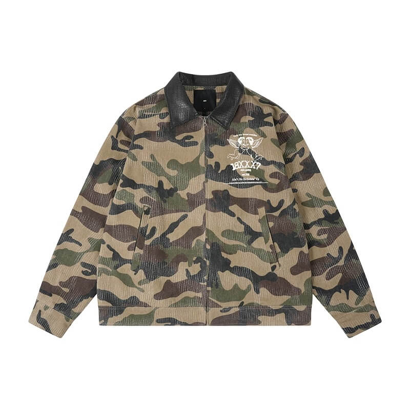1807 18X7 Camouflage Print Detroit Jacket | Face 3 Face