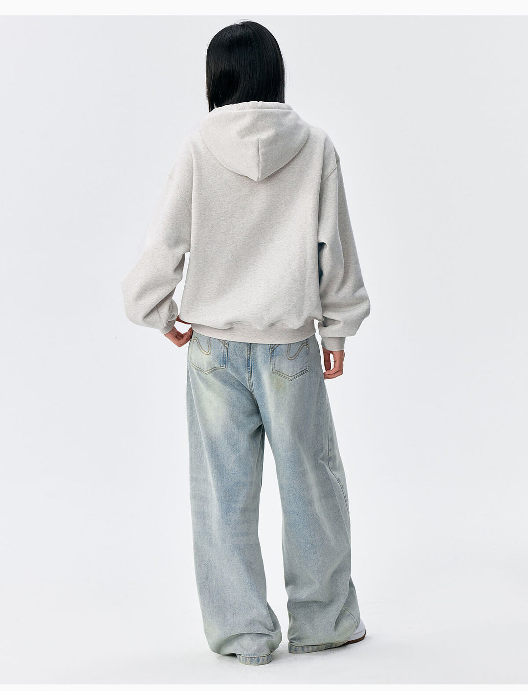 MEDM M Buckled Drawstring Pearl Logo Embroidered Hoodie | Face 3 Face