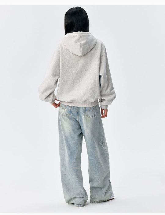 MEDM M Buckled Drawstring Pearl Logo Embroidered Hoodie | Face 3 Face