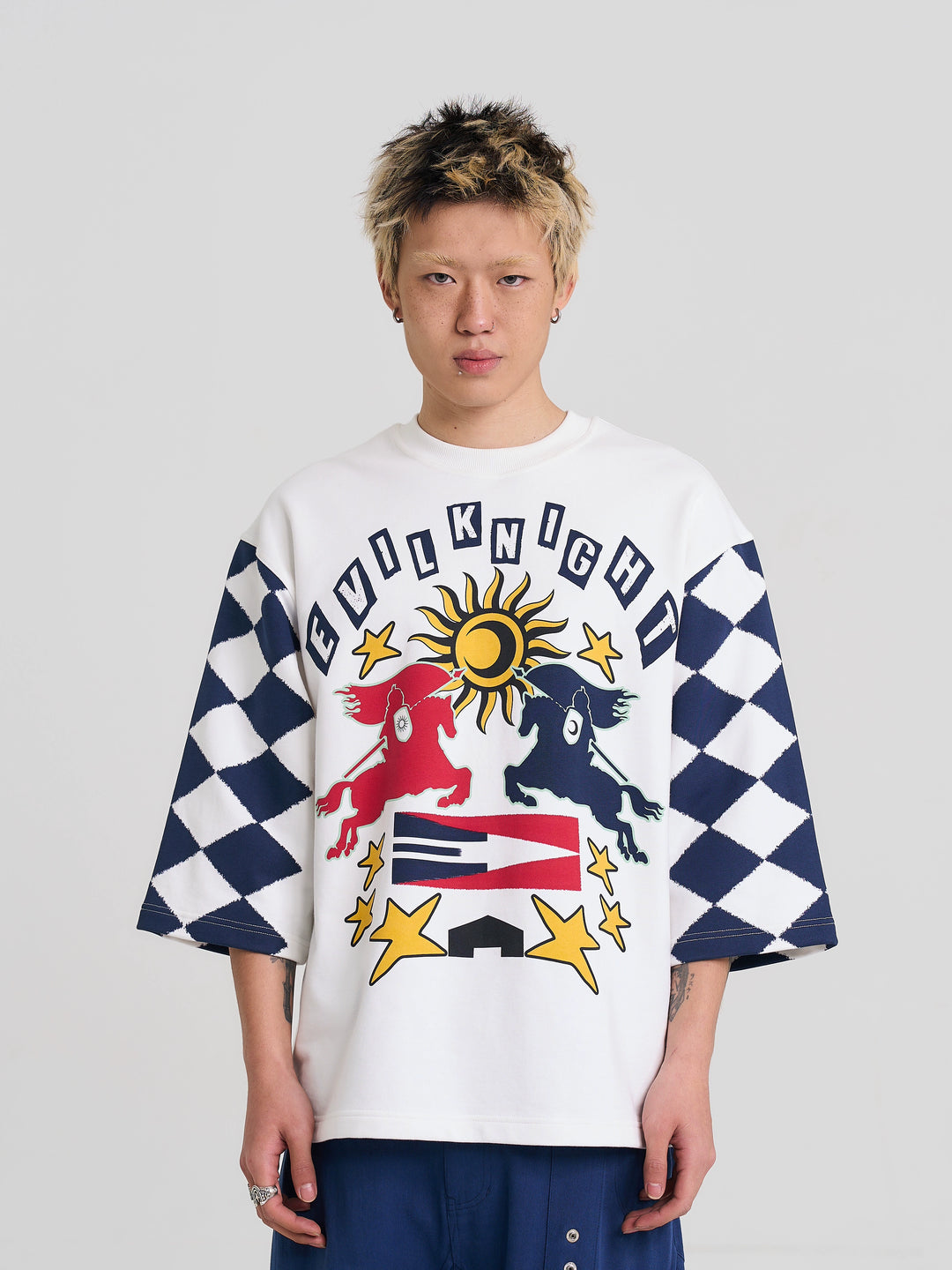 EVILKNIGHT(EK) Knight Graphic 3/4 Sleeve Tee | Face 3 Face