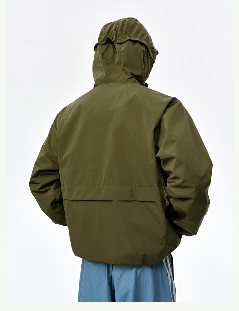 MEDM Basic Logo Embroidered Hardshell Jacket | Face 3 Face