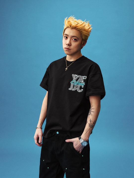 YADcrew Polka Dot YADC Logo 3D Embroidered Tee | Face 3 Face