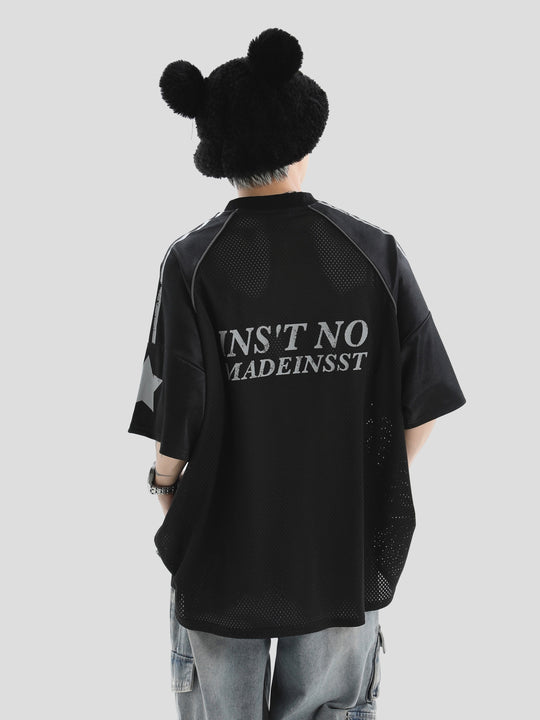 INSstudios Mesh Stripe Star Graffiti Emblem Logo Soccer Jersey | Face 3 Face