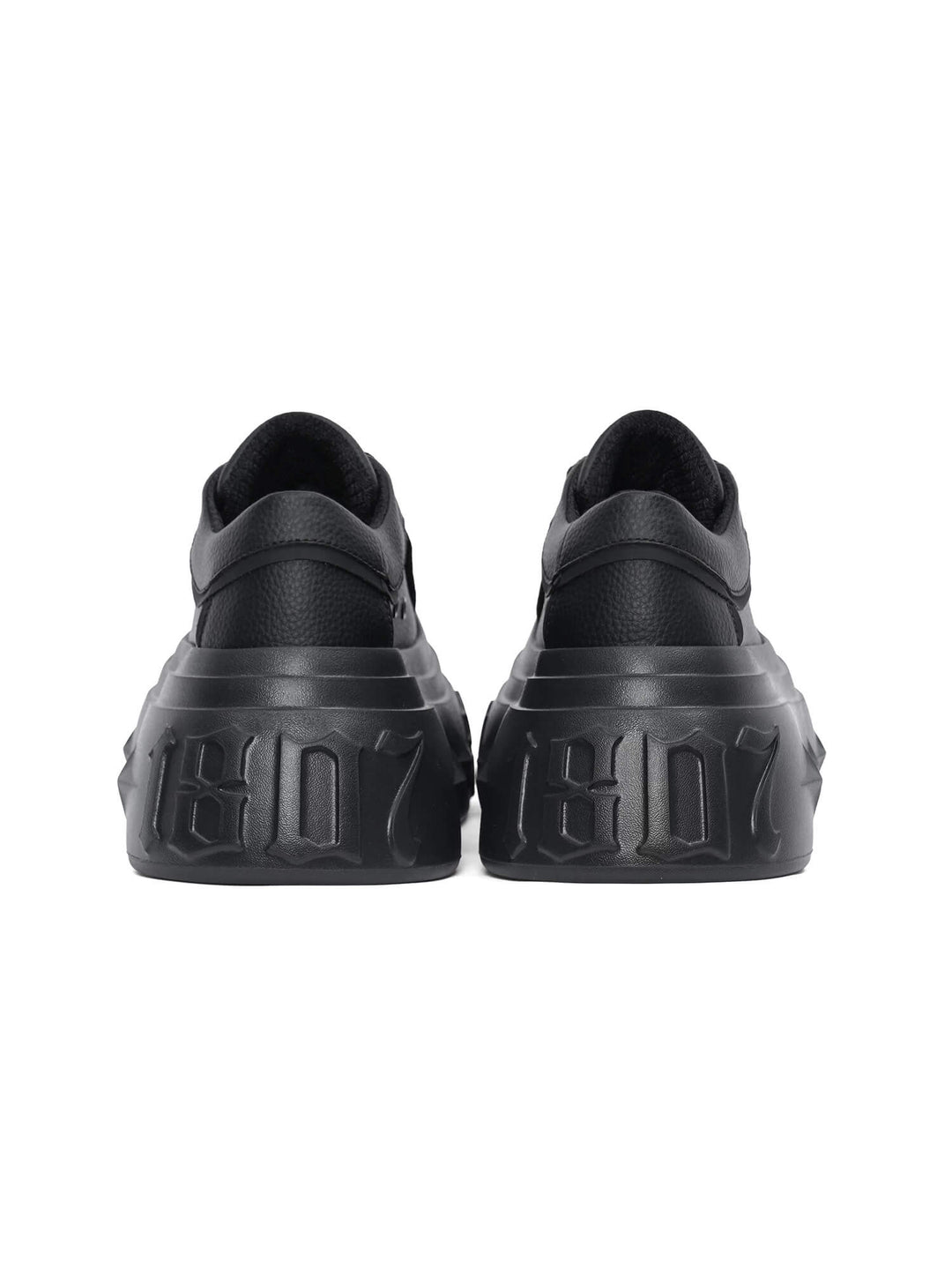 1807 INF-008 Gothic Lace Up PU Leather Chunky Sneakers