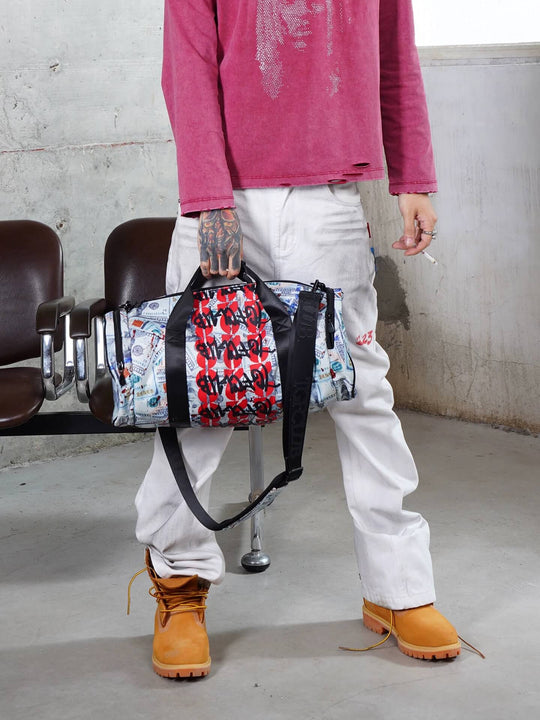 TGFCLUB Graffiti Dollar Bill All Over Printed Duffle Bag | Face 3 Face