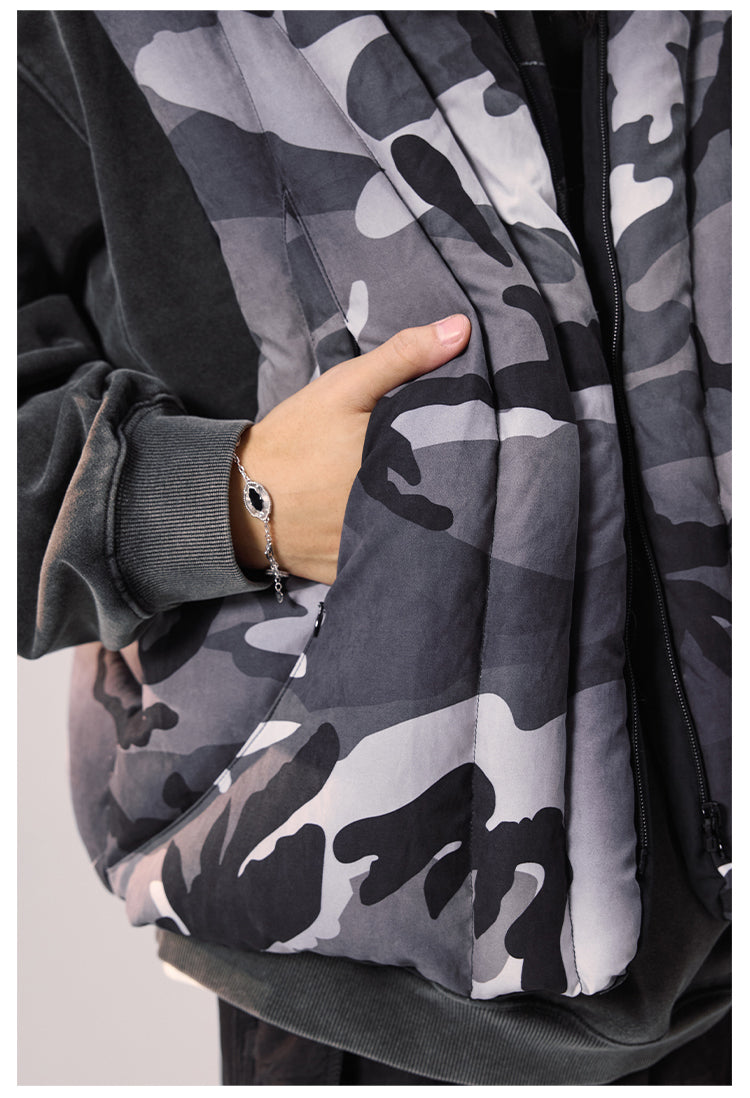 Remedy Camouflage Stitch Down Vest | Face 3 Face