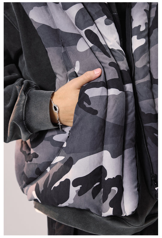 Remedy Camouflage Stitch Down Vest | Face 3 Face