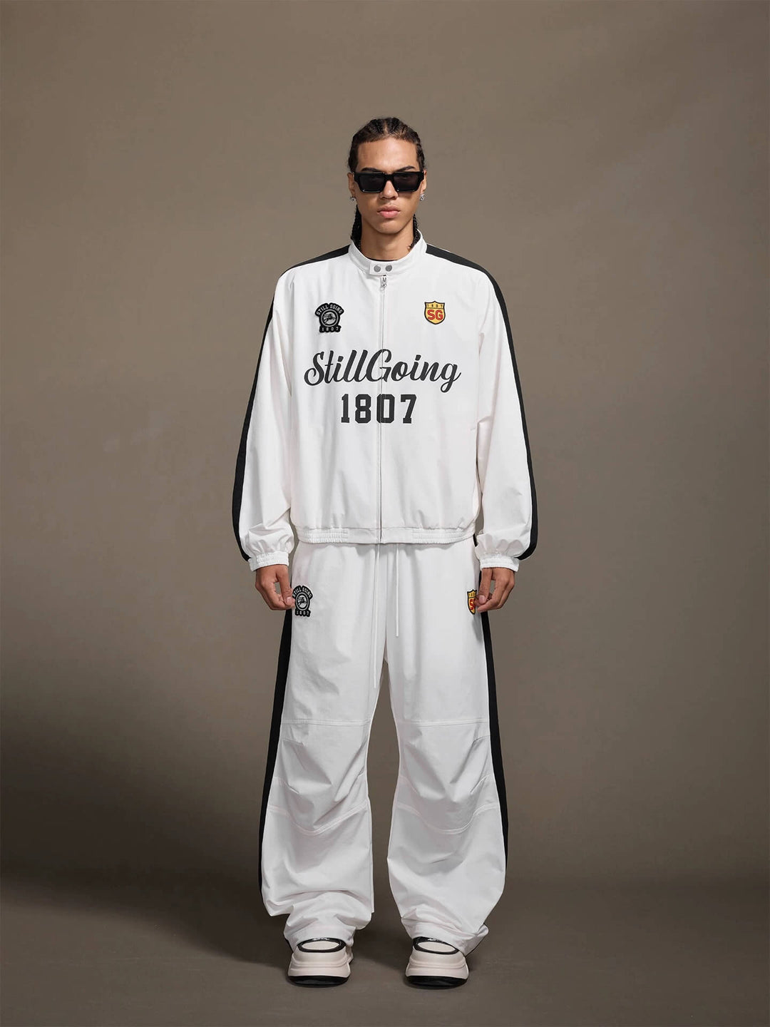 1807 Color Block Stripe Sport Track Pants | Face 3 Face