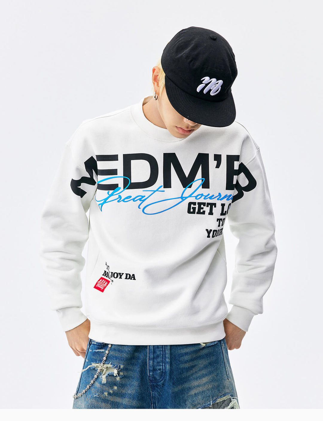 MEDM Big Logo Print Sweatshirt | Face 3 Face