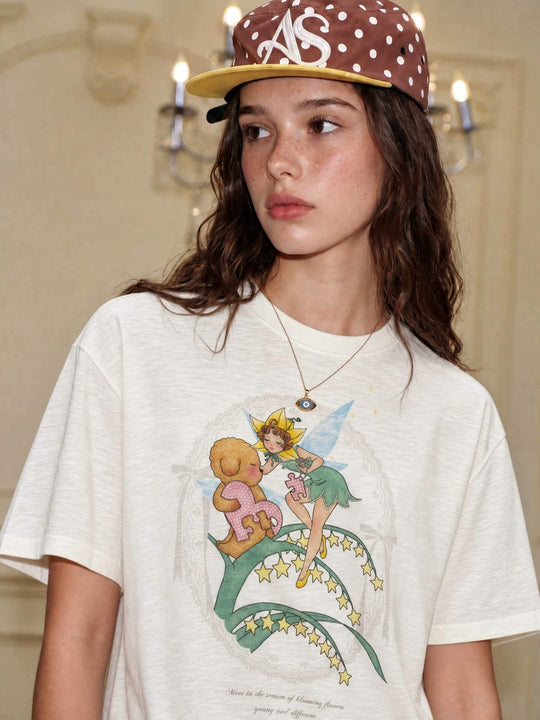 YADcrew Puppy and Fairy Print Tee | Face 3 Face