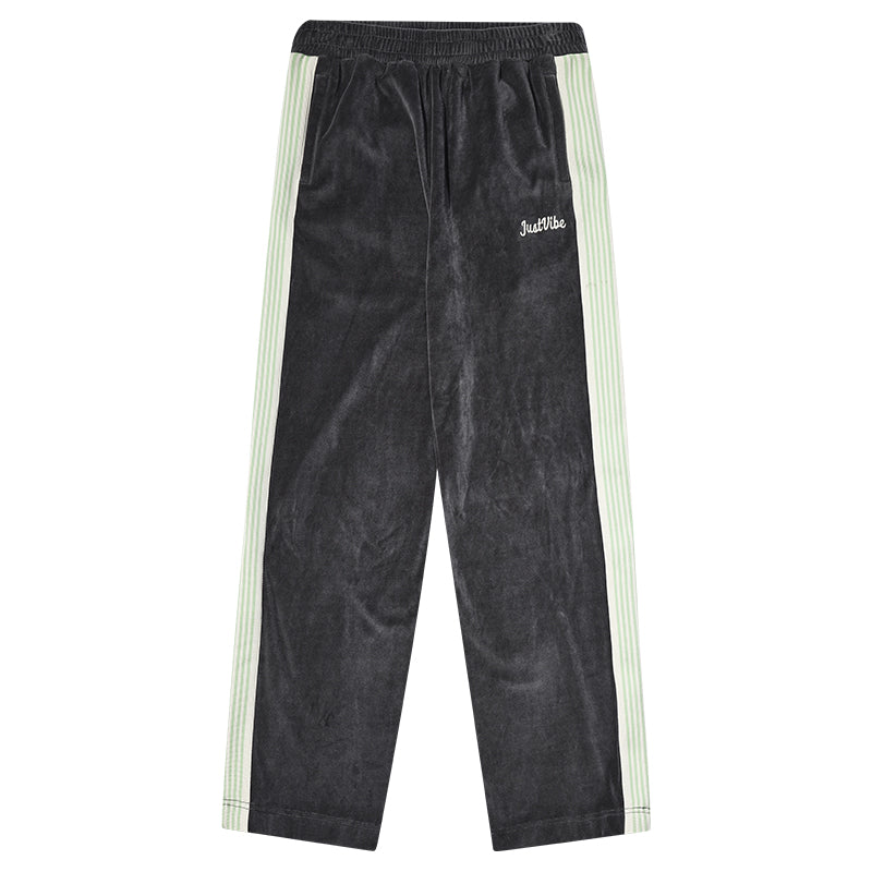 JUST VIBE Velvet Side Stripe Track Pants | Face 3 Face