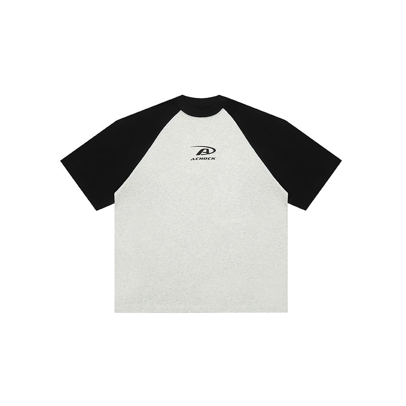 Achock Basic Logo Printed Raglan Sleeve Tee