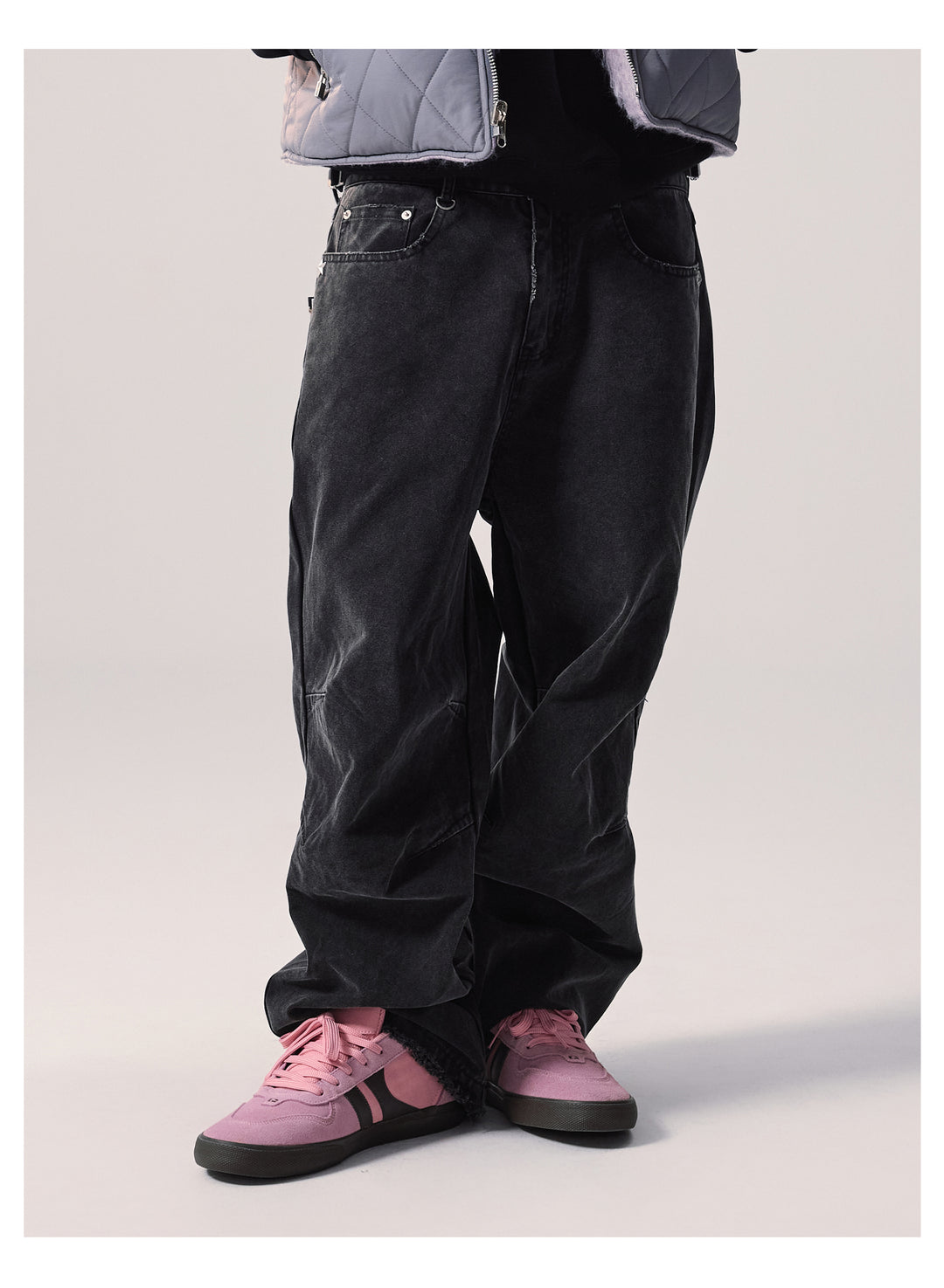 Remedy Washed Star Studs Work Jeans | Face 3 Face