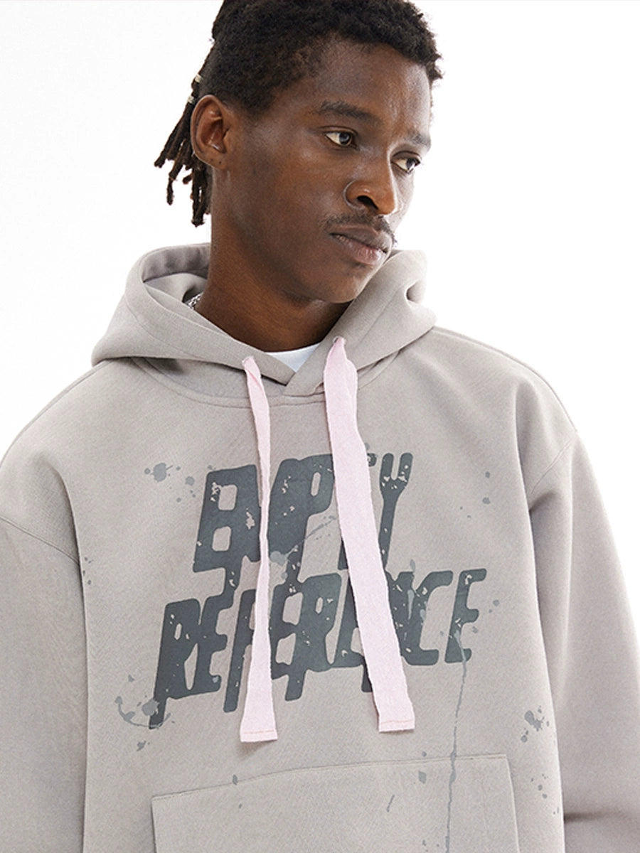 EMPTY REFERENCE Ink Hand Painted Logo Hoodie | Face 3 Face