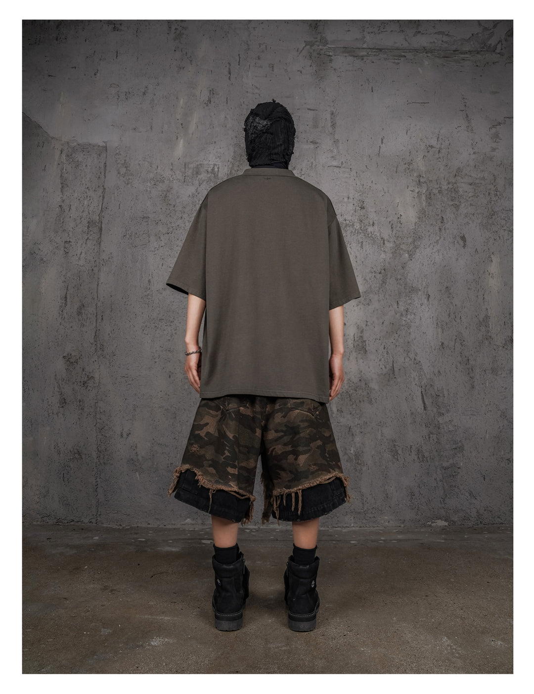 UNDERWATER Brown Sand-Washed Basic Faded Tee | Face 3 Face