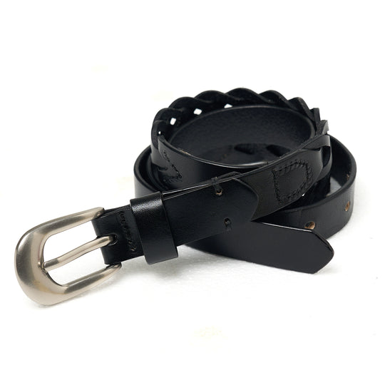 STEEPC Leather Braided Metal Buckle Belt | Face 3 Face