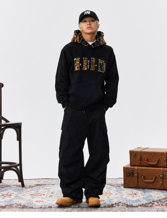 MEDM Patterned Sherpa Hood Patchwork Hoodie | Face 3 Face