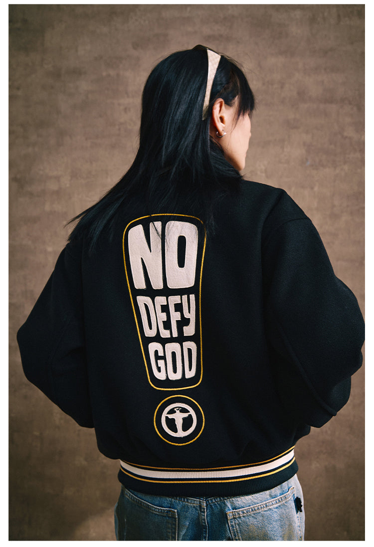 Remedy Lightning Embroidered Varsity Jacket | Face 3 Face