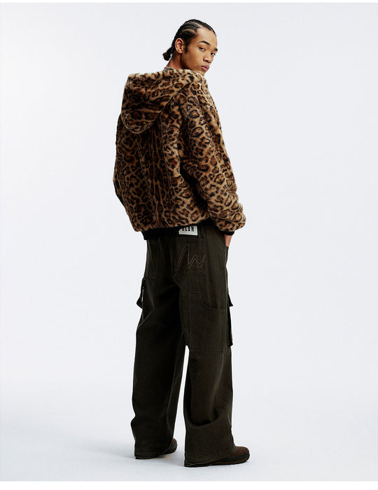 MEDM Reversible Leopard Fur Hooded Jacket | Face 3 Face